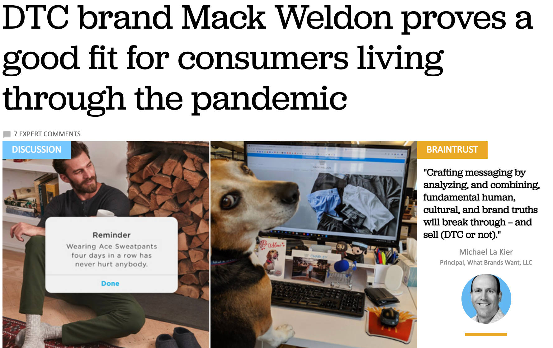 D2C Brands Like Mack Weldon Stay Nimble Through Pandemic